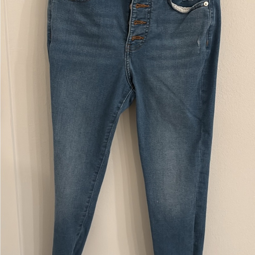 Express Blue High Rise Jeans with Stretch
